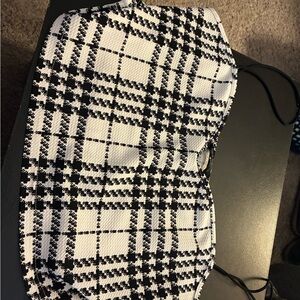 Black and White Plaid Top
